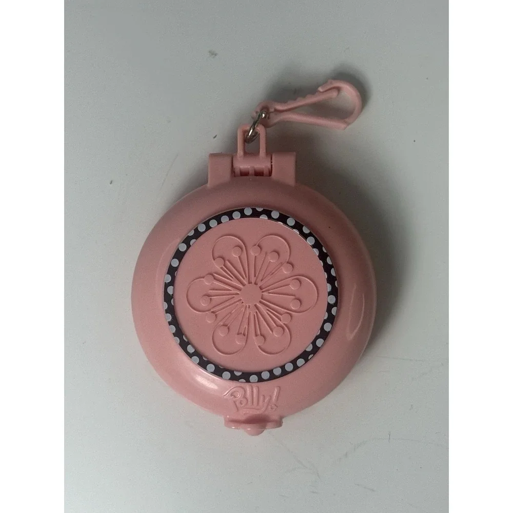 Polly Pocket Vintage Pink 2004 Compact Chicks Mirror Clip On